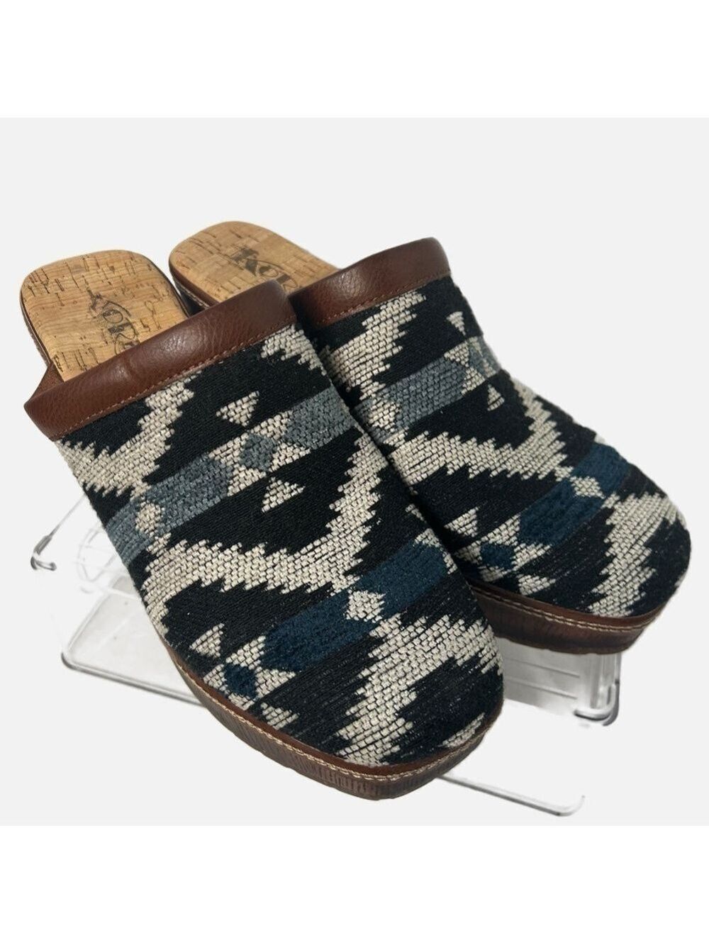 Kork Ease Women’s Clog Southwestern Fabric Blue 8M